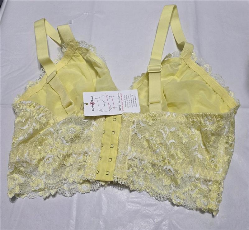 NWT Cosabella M Curvy Savona 1382 Longline Bralette Yellow 134494
