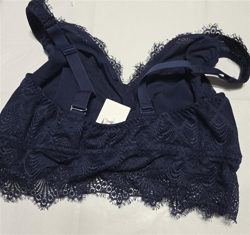 NWT Cosabella M Allure Curvy Plunge Bralette 1322 Blue 134496