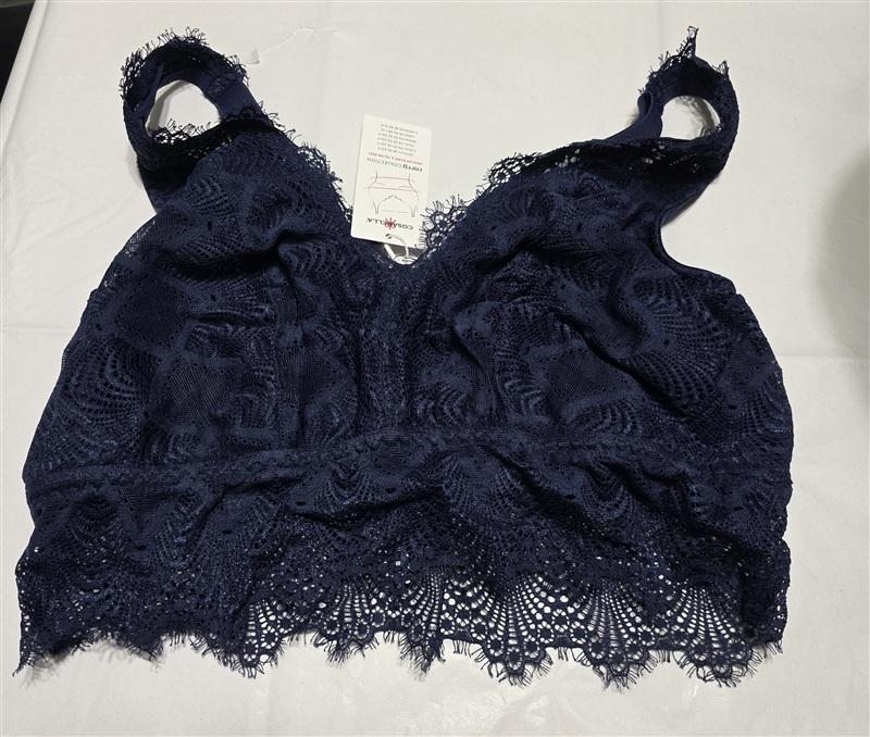 NWT Cosabella M Allure Curvy Plunge Bralette 1322 Blue 134496