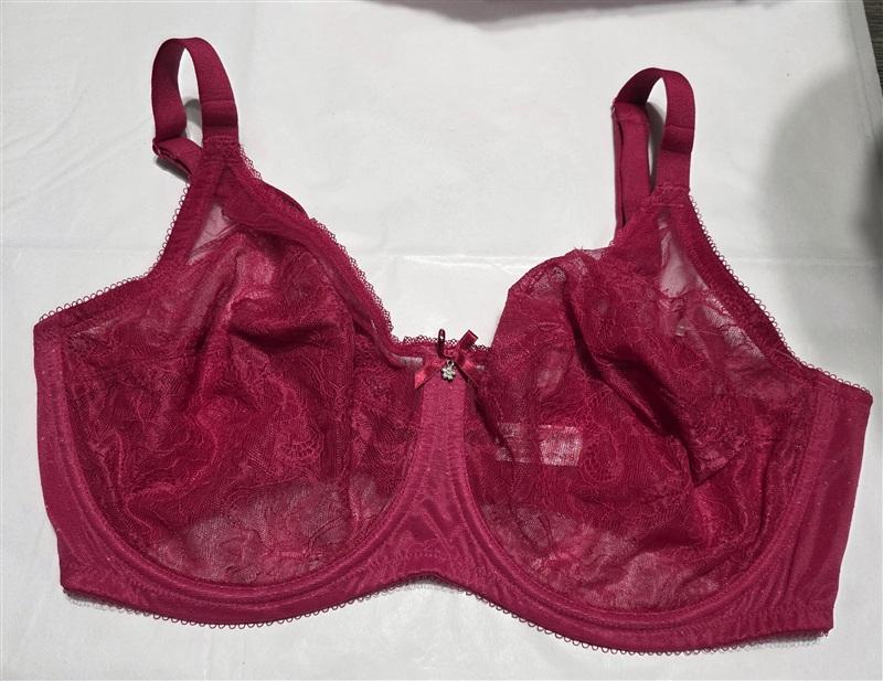 NWOT Wacoal 40DD Chantilly Lace Retro Chic 855186 RED Bra Free Shipping 134500