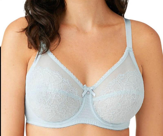 NWT Wacoal 38G Chantilly Lace Retro Chic Bra 855186 Blue 134509