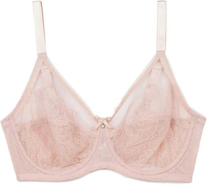 NWT Wacoal 32H Chantilly Lace Retro Chic 855186 Pink Beige 134523