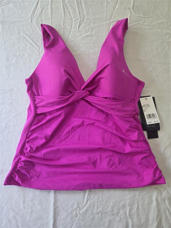 NWT La Blanca 8 Island Goddess Twist Tie Tankini Swim Top Orchid 134539