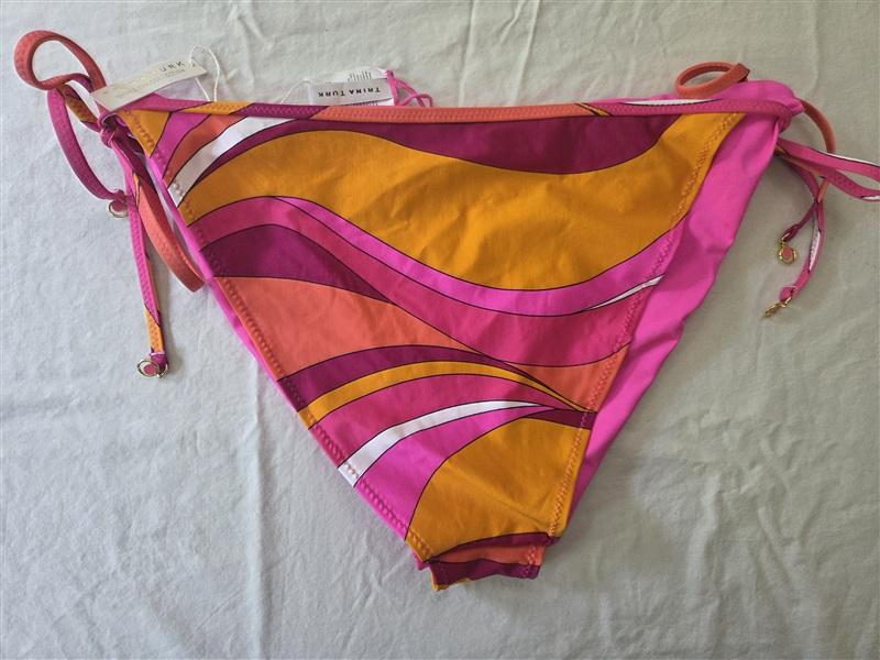 NWT Trina Turk 14 Vivid Vista Layered Tie Side Bikini Bottom Cheeky 134551
