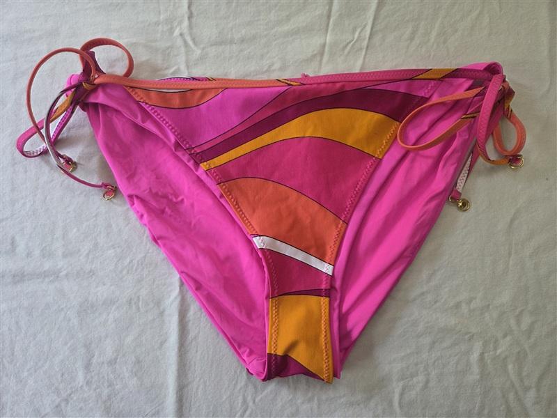 NWT Trina Turk 14 Vivid Vista Layered Tie Side Bikini Bottom Cheeky 134551