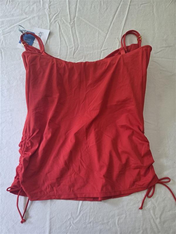 NWT Panache 38J Anya Riva Bra Sized Underwired Tankini Top Red 134553