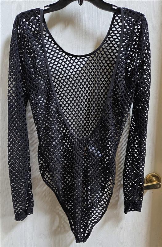 NWT BCBGeneration S Fishnet Mesh Bodysuit Hybrid Swimsuit Cover Up 134556