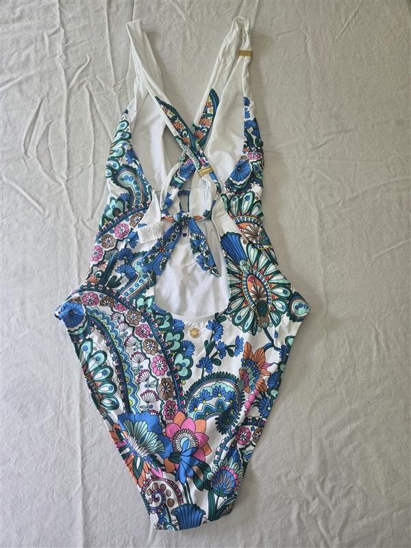NWOT Sunshine 79 La Blanca 12 Plunge Mio One Piece Swimsuit 134557
