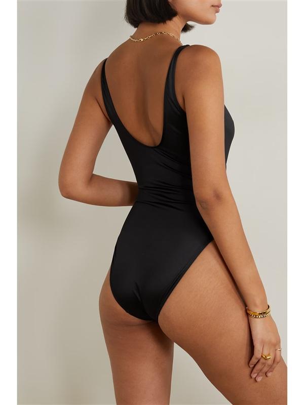 NWOT Good American XL Twist-front Cutout Stretch-satin 1PC Swimsuit 134559