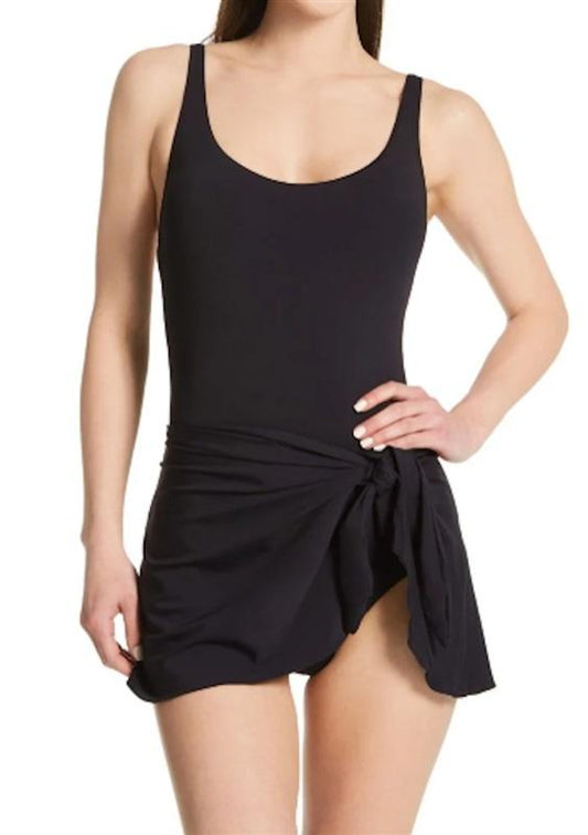 NWT Coco Reef Contours 10 Empress 1PC Sarong Swimdress Keepsake Black 134560