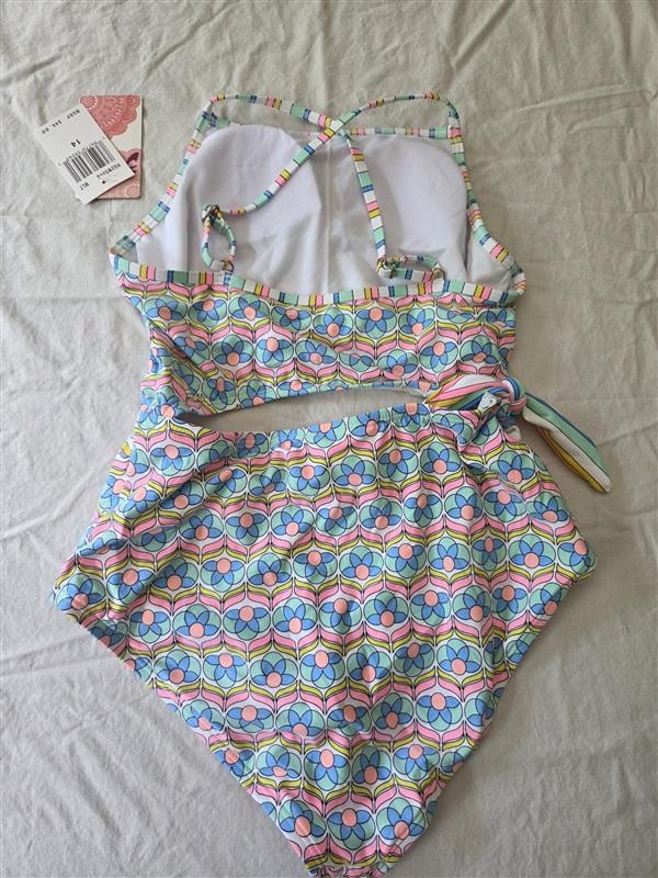 NWT Hobie 14 Girls Floral Mod Monokini 1PC Swimsuit 134586