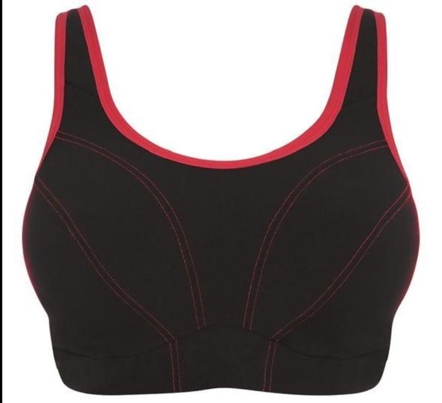 NWT Goddess 48D Synergy D6910 Black Soft Cup Sports Bra 134595