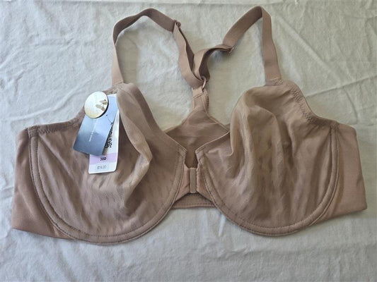 NWT Wacoal 38D Elevated Allure Front Close Underwire Bra 855436 Beige 134602