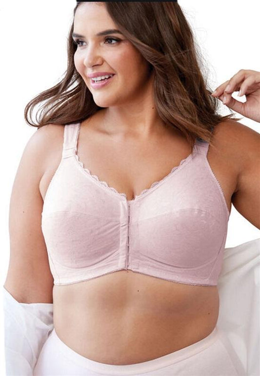 NEW Comfort Choice 40G Posture Support Soft Cup Front Close Bra Pink 134620