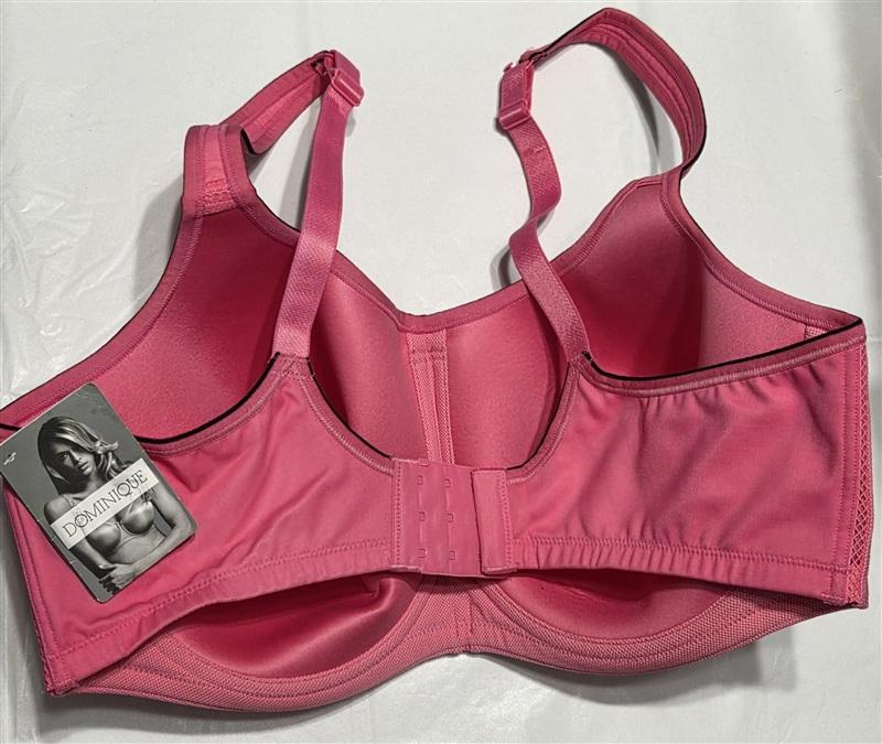 NEW Dominique 40G Zoe Pro Max Support Underwire Sports Bra 6100 Pink #134623