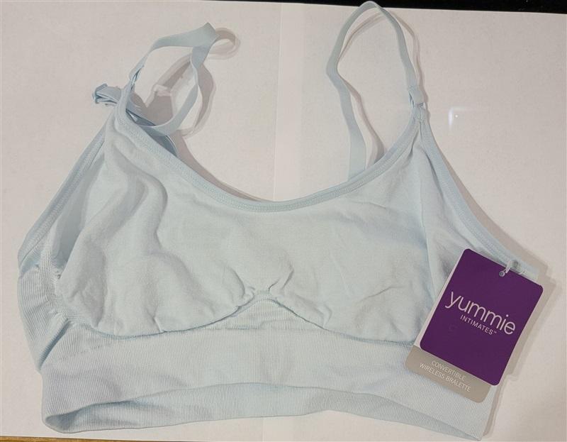 NEW Yummie Tummie S/M YD5-011 Convertible Scoop Neck Bralette Blue #134631