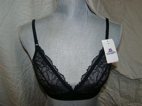 NWOT b.tempt'd by Wacoal 34 b.gorgeous Lace Bralette 910236 Black 134647