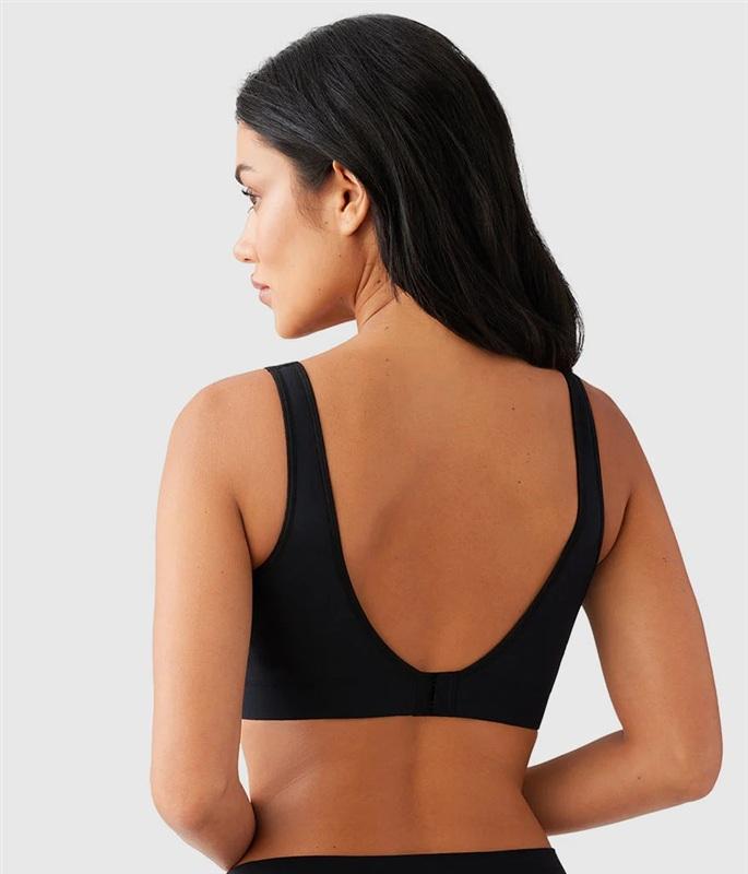 NWT Wacoal 2X Feeling Flexible Bralette 835332 Black Light Padding 134649
