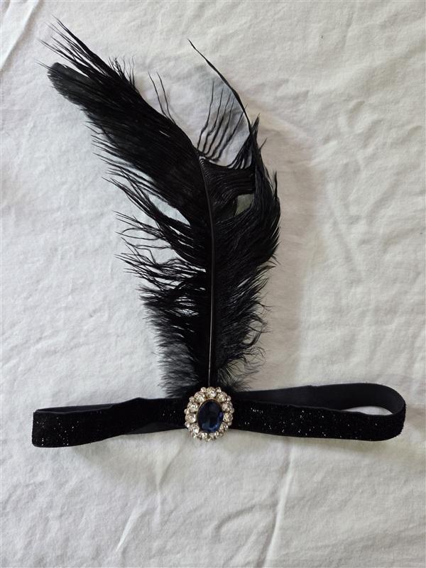NWOT 1920s Flapper Gatsby Accessories Set Black Gold 134654