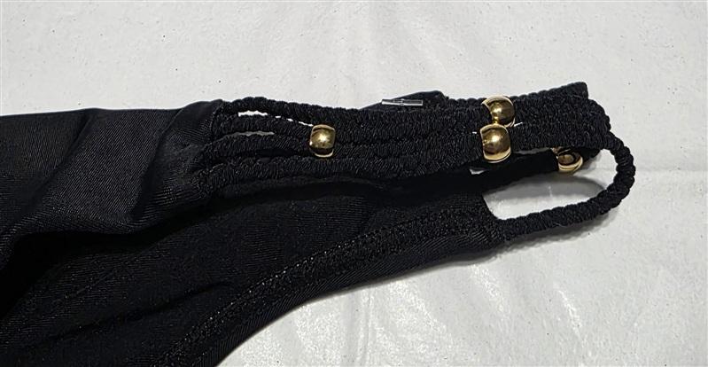 NWT Pilyq M Midnight Gold Strappy Braided teeny Bikini Swim Bottoms 134660
