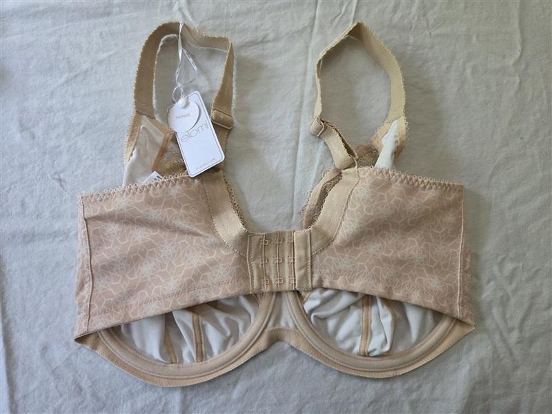 NWT Elomi 36K USA KIM SIDE SUPPORT PLUNGE BRA EL4340 Beige 134661