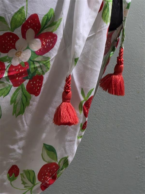NWT PIlyq Strawberry Tassel Sarong Swim Cover up Skirt 134665