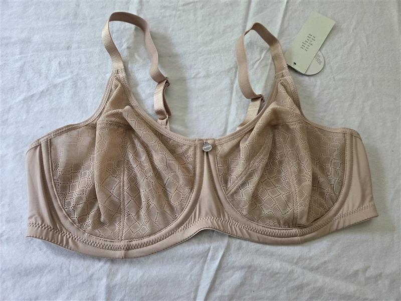 NEW Parfait by Affinitas 40D USA Enora Lace Unlined Minimizer Bra Beige 134685