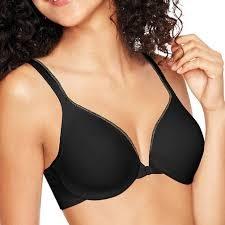 NWT Hanes 40D Ultimate Bra front Close T-Shirt Bra HU01 Black 134686
