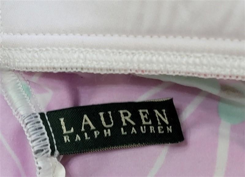 NWOT Ralph Lauren 6 Floral Tankini Twist Swim Top Purple Green SAMPLE 134687