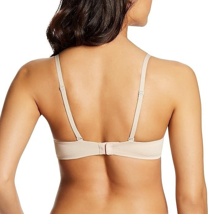 NWOT Maidenform XL Pure Comfort Modern Scoopneck 7682 Wireless Bra Beige 134695