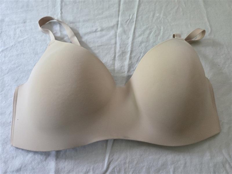 NWOT Maidenform XL Pure Comfort Modern Scoopneck 7682 Wireless Bra Beige 134695