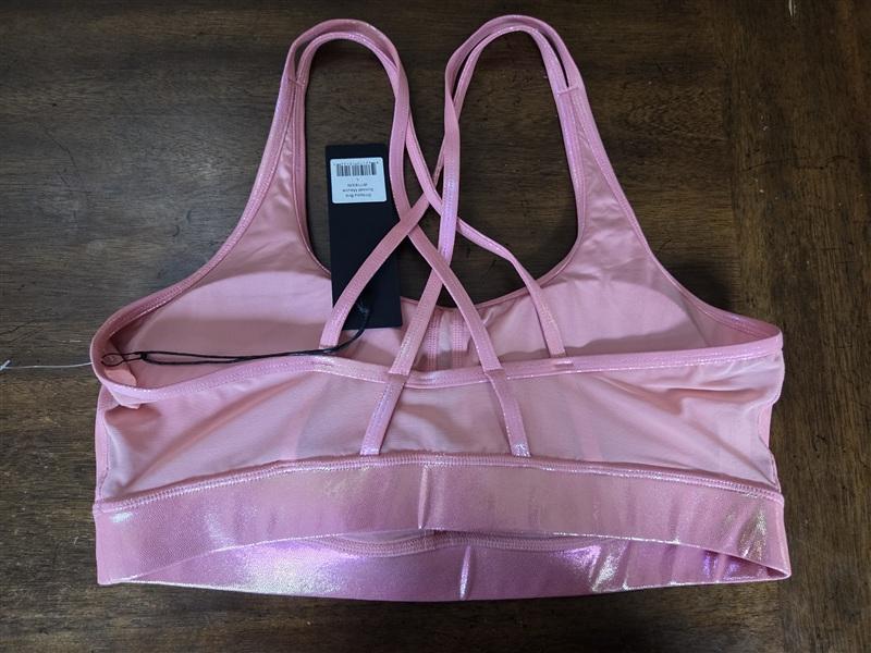 NWT Wear It To Heart XS Strappy Sports Bra Sunset Mauve Pink 134696