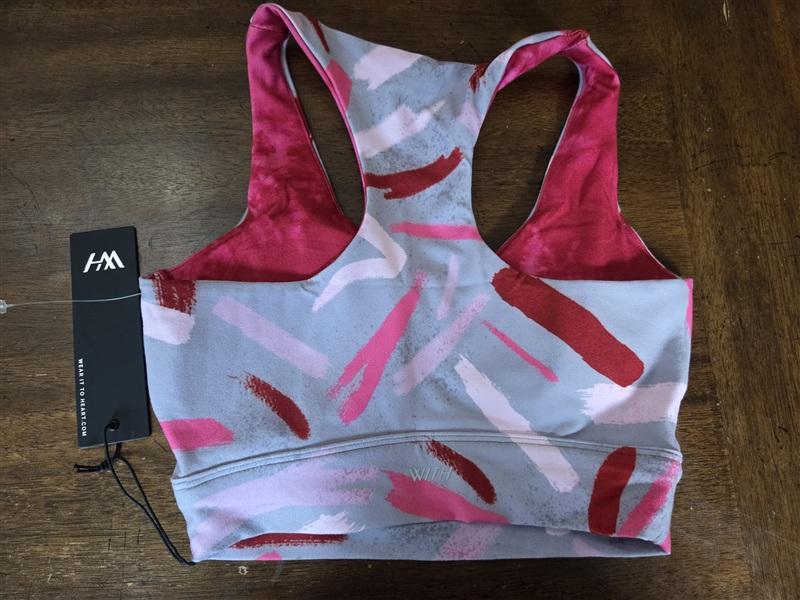 NWT Wear it To Heart S Irene Summer Vamp Smokey Blush Sports Bra 134704