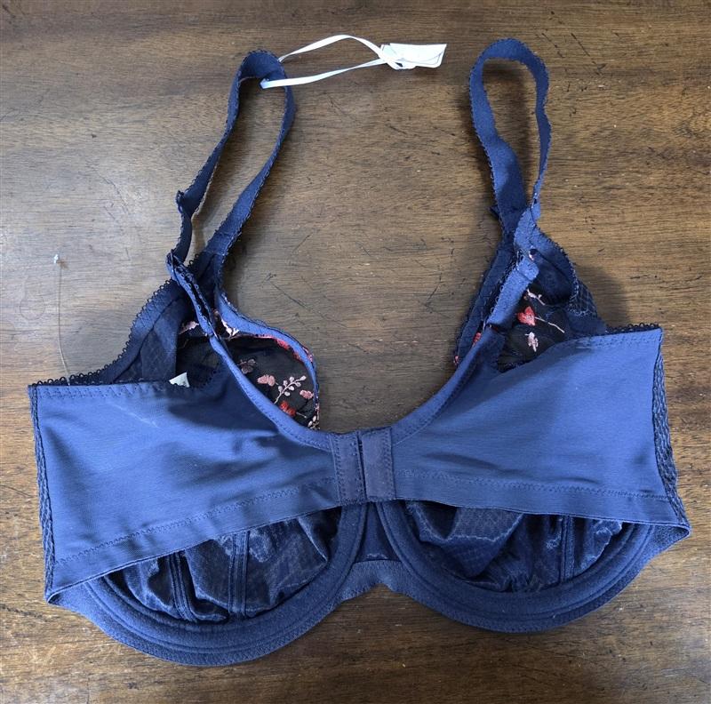 NWT Elomi 34I Charley Banded Plunge Underwire Bra (4380) Blue 134705