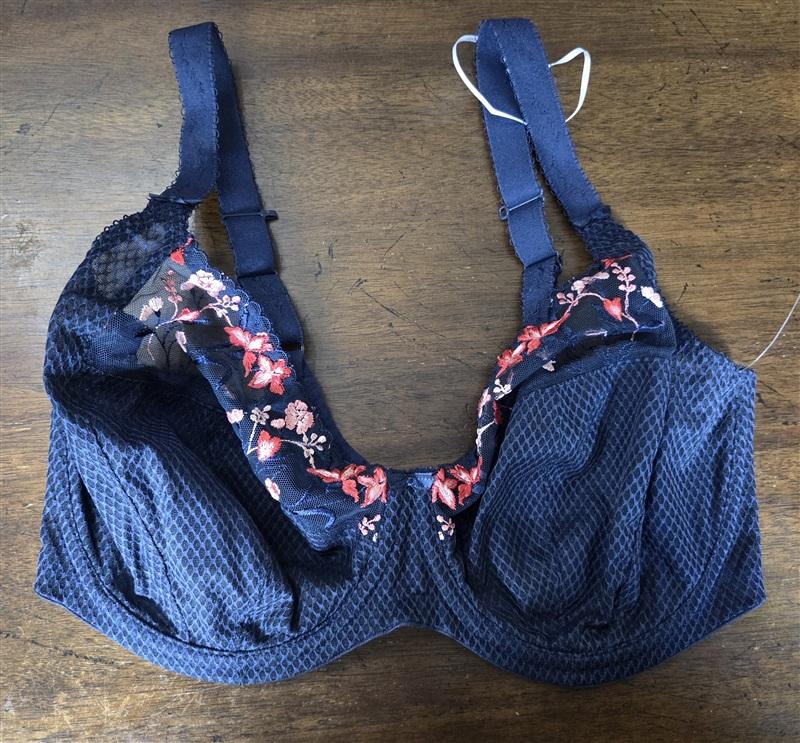 NWT Elomi 34I Charley Banded Plunge Underwire Bra (4380) Blue 134705
