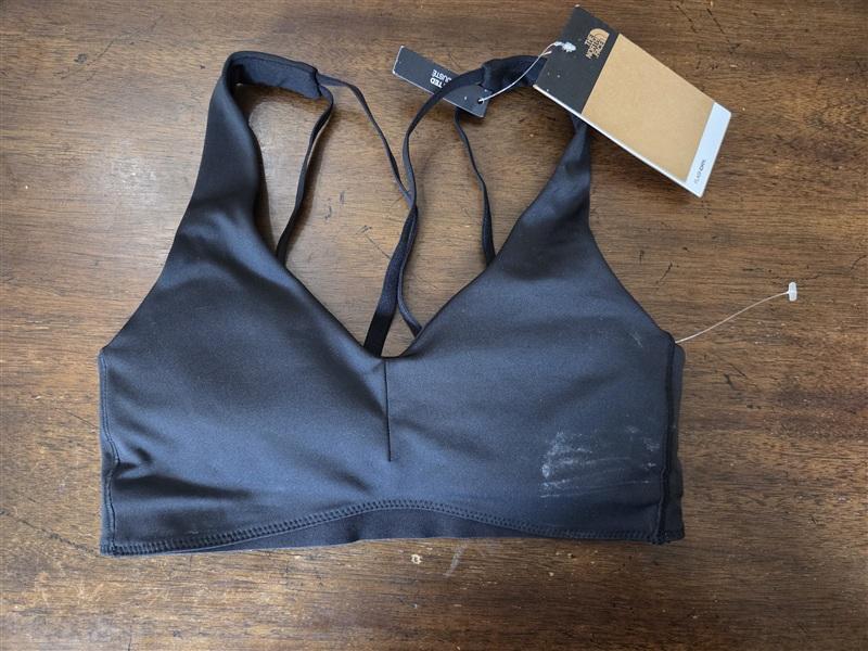 NWT North Face XS W Valley Shine Sports Bra Black Flash Dry 134708