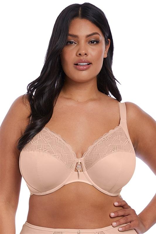 NWOT Elomi 40M Lydia Bandless Plunge Beige Lace Underwire Bra 134712