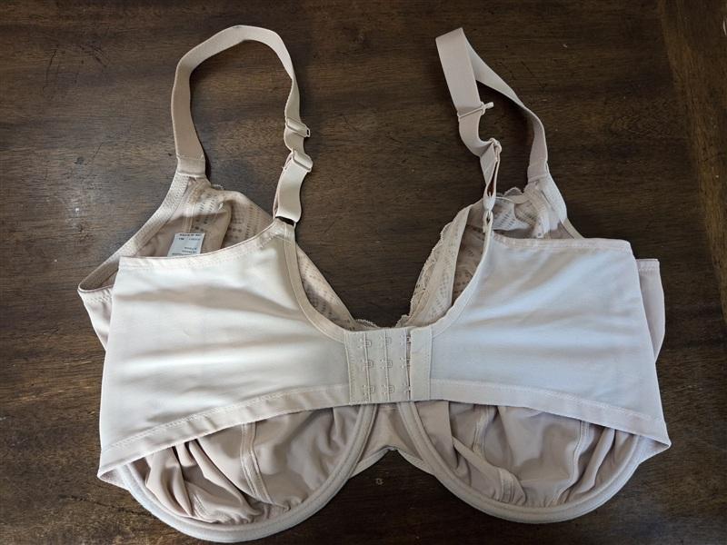 NWOT Elomi 40M Lydia Bandless Plunge Beige Lace Underwire Bra 134712