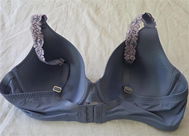 NWOT Natori 38D Lace Trim Underwire T Shirt Bra Blue Pink 736037 134729