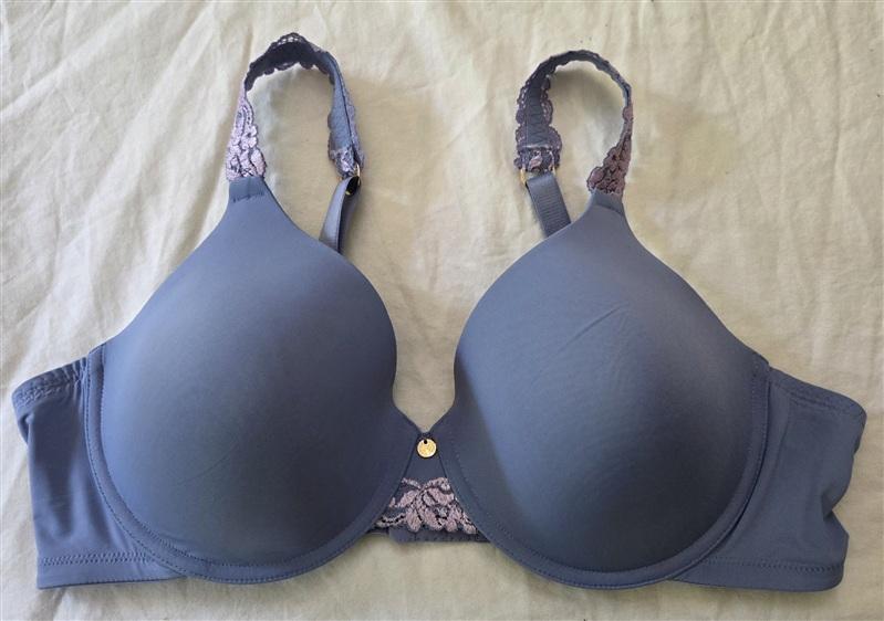 NWOT Natori 38D Lace Trim Underwire T Shirt Bra Blue Pink 736037 134729