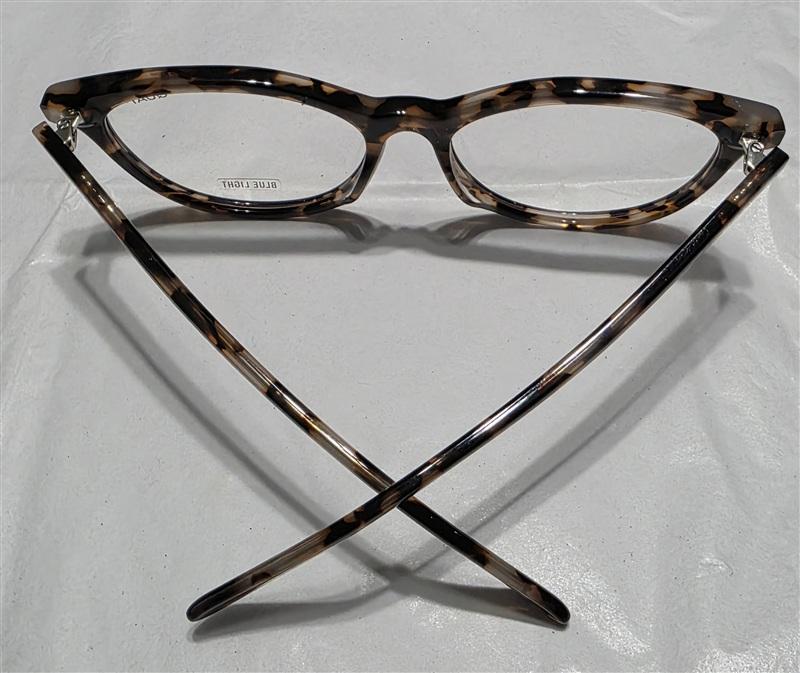 NWT Quay All Nighter Cat Eye Tortoise Blue Light Glasses 0.0 Case 134731