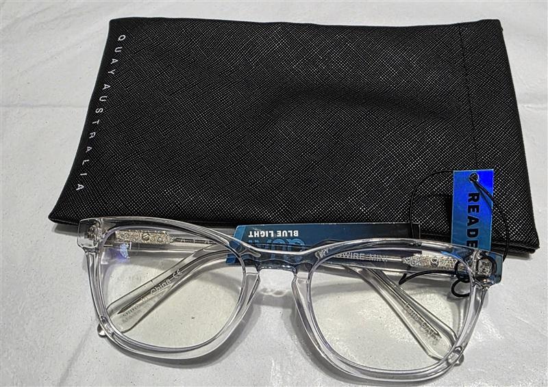 NWT Quay Hardwire Mini 1.0 Clear Full Rim Square Frame Reading Glasses 134741