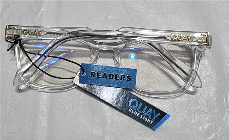 NWT Quay Hardwire Mini 2.0 Clear Full Rim Square Frame Reading Glasses 134743