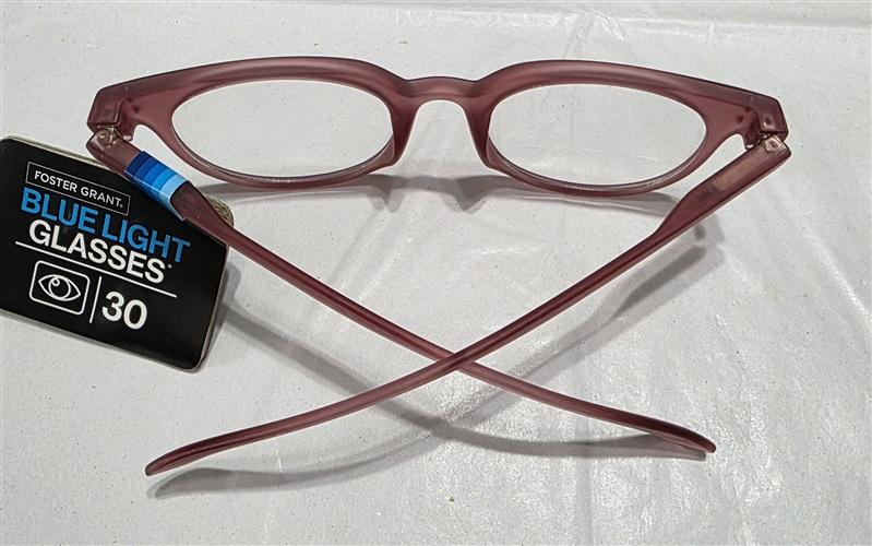 NWT Foster Grant 0.0 Pink Blue Light Computer Glasses 134746