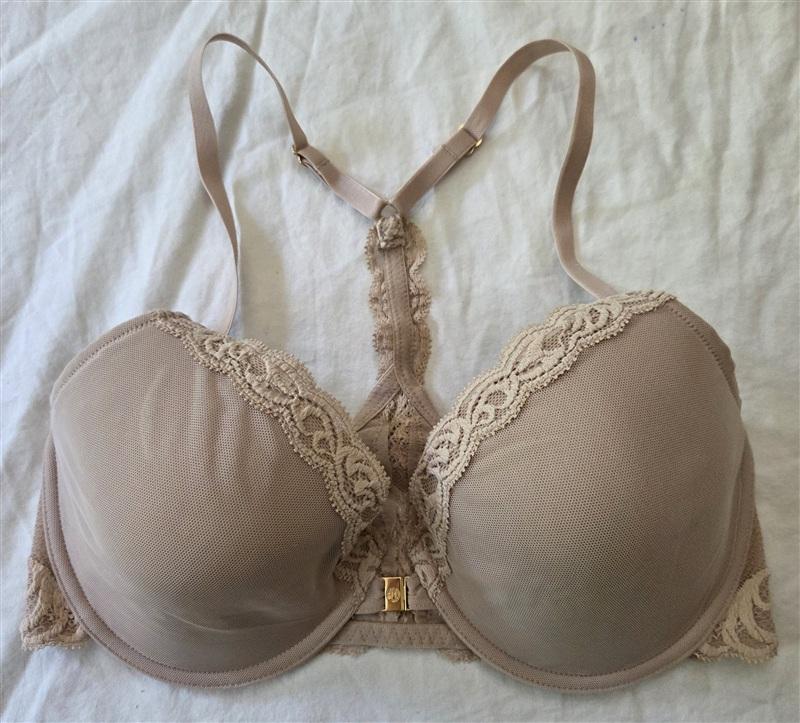 NWOT Natori 34D Feathers Racerback Underwire T Shirt Bra 735023 Beige 134751