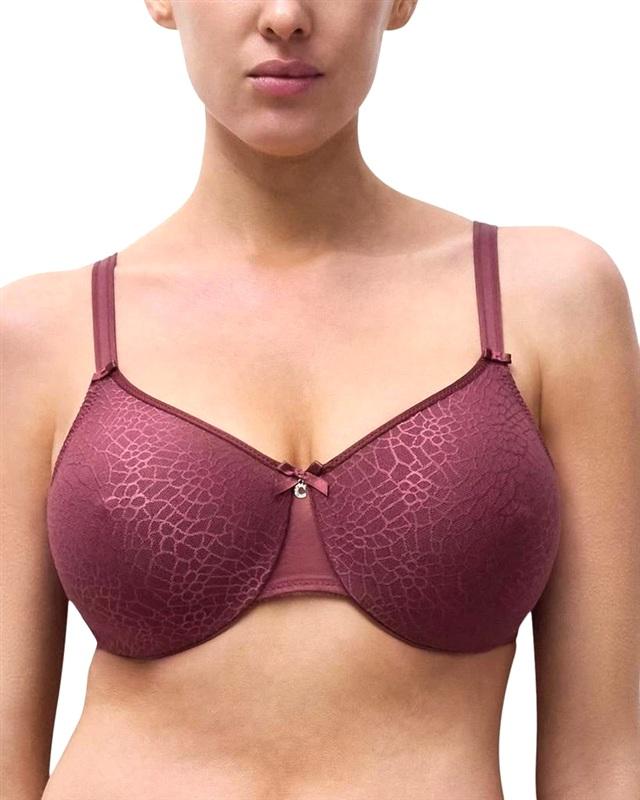 NWT Chantelle C Magnifique 36DDD Seamless Underwire Bra Wine 1891 134761