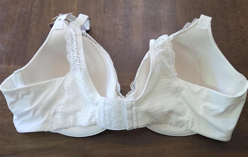 NWT Maidenform 36D Comfort Devotion Embellished Ex Cvage Bra 9404 White 134762