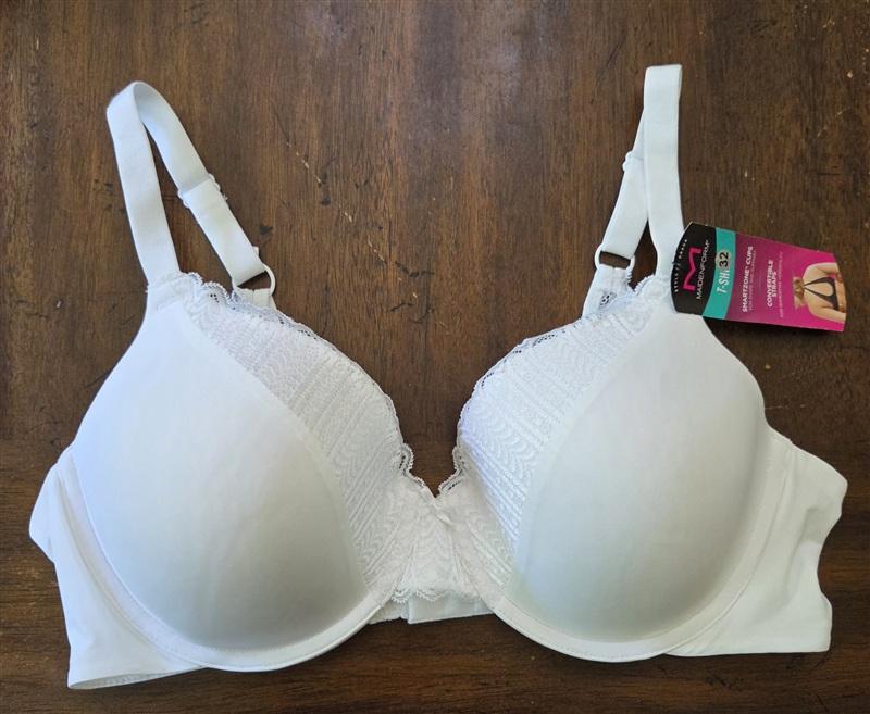 NWT Maidenform 36D Comfort Devotion Embellished Ex Cvage Bra 9404 White 134762