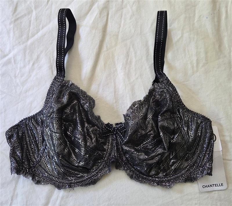 NWT Chantelle 34D Rive Gauche 3 Part Underwire Bra 3281 Silver 134763