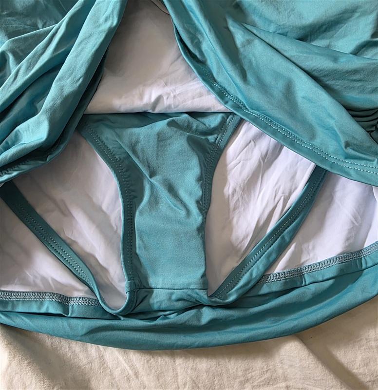 NWT Jantzen L Teal Green Bikini Swim Top & Skirted Bottom 134772